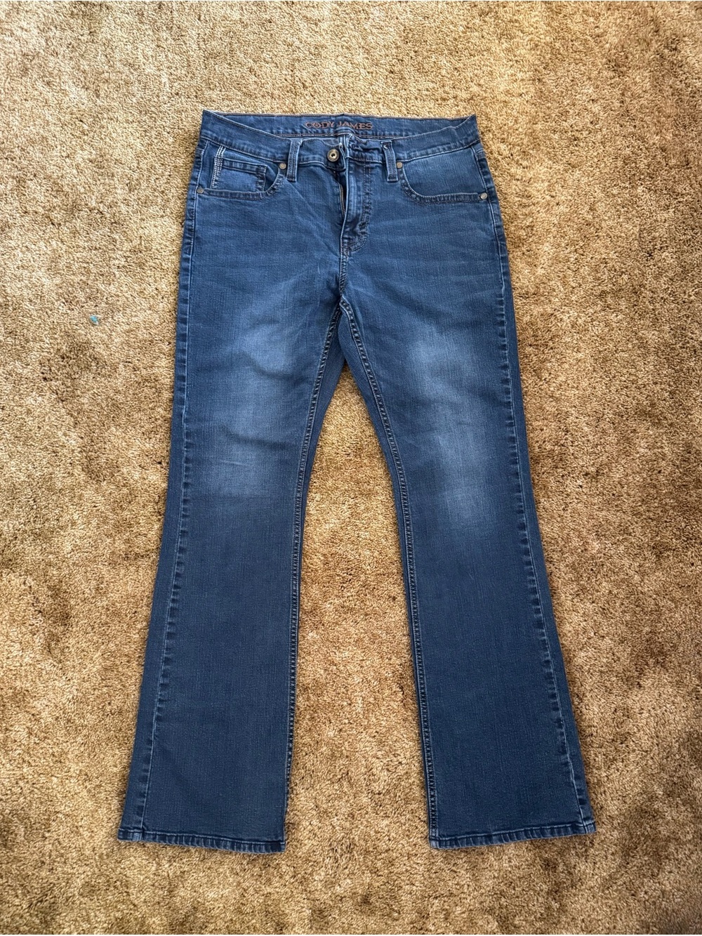 Dark wash Cody James bootcut jeans; perfect condition
